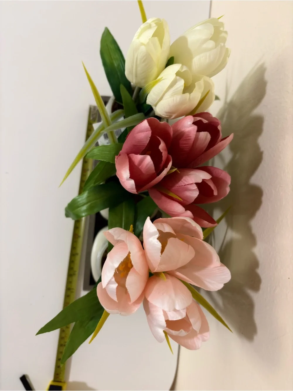 Sonoma Pink, Rose and Cream Tulip Trio in White Mason Jars